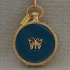 1999 Estee Lauder Solid Perfume Compact "Butterfly Necklace" Mint