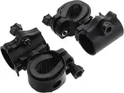 Abaodam 2pcs Bicycle Flashlight Holder Rotating Mount for Bike Handlebar Easy Install LED Torch Clamp Multi Functional Design for Cycling and Belt Use