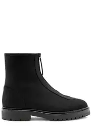 Legres Zipper Nubuck Ankle Boots - Black - 38 (IT38 / UK5) 38 (IT38 / UK5)
