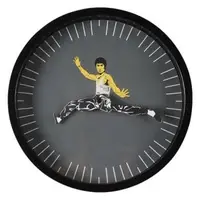 在飛比找森森購物網優惠-Wall clock 李小龍個性暗圓形掛鐘