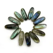 Natural Labradorite Oval Cabochon Loose Gemstone Lot 26 Pcs 6x18 MM 108 CT