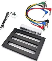 LIFKOME Small Guitar Effect Bracket Pasting Board Set Compact Durable Effector Mounting for Classic Moskyc Pedaltrain Black Finish