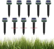 10PC Gardeon Solar Snake Repeller, Repellent Deterrent Spikes Snake Gopher Ultrasonic Pest Repeller for Lawn Garden, Yard, Groundhog Repeller (10 Pack)