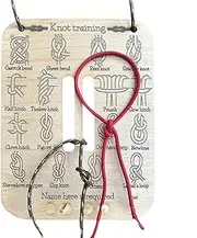 Knotting Tool, Portable Knotting Tools, Knot Training Board, Portable and Lightweight, Multifunctional/Fun and Attractive Use, 20 x 14 cm for Men and Women