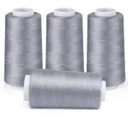 3000 Yards Serger Thread of 4 Cones Each Spool 100% Polyester Sewing Thread A...