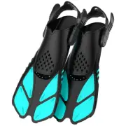 Snorkel Fins Swim Fins Travel Size Short Adjustable Open Heel Swimming Flippers