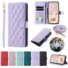 For Samsung A13 A23 A33 A53 A73 Slim Leather Wallet Case Lanyard Card Flip Cover