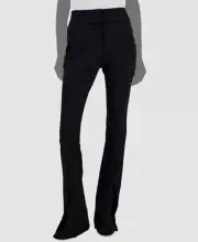 HUGO BOSS Women's Black Solid-Color Split-Leg Boot-Cut Zip Pants Size 6