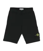 Stone Island Junior Compass-Badge Elasticated Waistband Shorts 8Y,14Y,10Y black