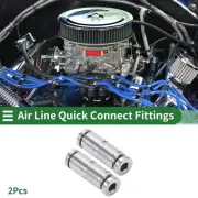 Push to Fittings 4mm/5/32" Straight Through Air Line Quick Connector Silver Tone