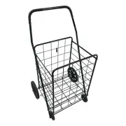 Folding Shopping Cart Utility Trolley,Single Basket,Portable For Grocery,Laundry