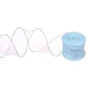 Sparkly Sheer Wired Organza Ribbon,1 1/2 Inch x 10 Yards [Light Blue]