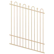 ProtectorAl 350 - 1200 x 1500mm Primrose Raked Up to 15º Loop And Spear Top Pool Fence Panel
