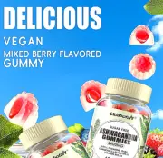 ✨ Sugar Free Ashwagandha 2400mg Gummies L-Theanine GABA 2 Pack 120 Count Berry