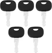 eMagTech 5pcs 14MST Ignition Switch Keys 14603 14607 14707 14657 Compatible With JCB, Manitou, Skytrak, New Holland, Volvo Excavator, Black
