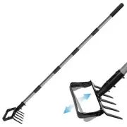82 Inch Stirrup Hoe and 5-Tines Rake, Action Hoe for Weeding, 2 in 1 Scuffle ...