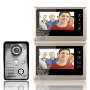 7“ Video Door Phone Doorbell Intercom System Kit 1-Camera 2-Monitor Night Vision