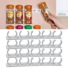 4pcs Spice Herb Jar Rack Hold Wall Bottle Holder Storage Kitchen Door Organiser