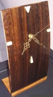 Mike's Handmade Real Wood Clock! Chestnut! Unique, Different, Full Sz. Brand New