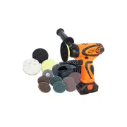 SP Tools 16V Mini Sander Polisher Kit - Handle Wrench Sanding Polishing Pad