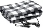 Stalwart 75-BP700 12V Heated Car Blanket - Black/White
