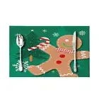 Tableware Mat Christmas Pattern Anti-scratch Merry Christmas Heat Resistant