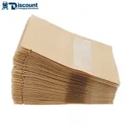 10-200x Kraft Paper Stand-Up Pouches with Window and Zip Lock Sealable Packaging