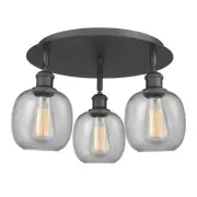 Innovations Lighting 516-3C-10-18 Belfast Flush Belfast 3 Light - Black