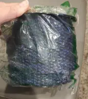 100ft 3/4" PET Expandable Braided Sleeving Black/ Blue Alex Tech cable sleeve