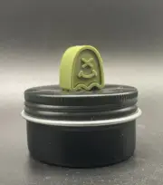 WKRMN Ghosty OD Green PVC EDC Zipper Pull Bead