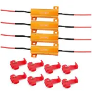 4pcs Load Resistor 50W 6RJ LED Decoder FIX Hyper Flash Turn Signal Blinker A