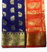 Krishna Pattu Saree Navy Blue (SARI7)