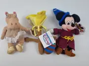 Disney Fantasia Sorcerer Broom Hippo Plush Bean Bag Mini Walt Disney Company