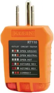RT110 Outlet Tester, AC Electrical Receptacle Tester for North American Outlets