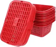 Toddmomy 10Pcs Plastic Berry Picking Baskets with Lid Lightweight Storage Containers for Strawberries Blueberries and Garden Produce Easy to Clean and Transport for Farmers Market and