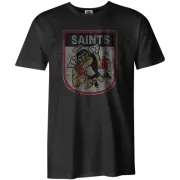 St Kilda Saints AFL FE1789S Mens Retro 90's Mascot Short Sleeve T Shirt New