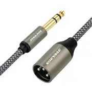 6.35mm 1/4 Inch TRS Male to XLR Male 1.5M/5FTNylon Braid Balanced Interconnec...