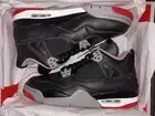 Air Jordan 4 Retro (GS) 'Reimagined' Black/Fire Red-Cement Grey FQ8213-006 Sz 7Y
