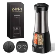 2 in 1 Electric Salt and Pepper Grinder Set Shaker USB Rechargeable, Salt and...