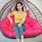 2 Seater Egg Chair Swing Cushion, Double Swing Chair Cushion, Washable Hanging Egg Chair Cushions Replacement, Large Single Chair Pads Nest Shaped Seat Cushions, Thick Soft Solid Color Chair Back Pill