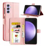 For Samsung Galaxy S23FE /S23 FE Case, SupRShield Wallet Leather Flip Magnetic Stand Case Cover (Rose Gold)