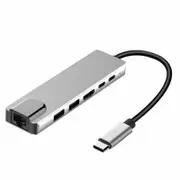 6 In 1 Usb C Hub Multi Port Adapter Type Dock With 4K Hdmi Rj45 Ethernet Lan Charge R60 Usb Cables Hubs & Adapters