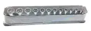 New Snap-on™ 3/8" drive 8 thru 19 mm 6pt FDX Semideep Socket Set 212YFSMSY