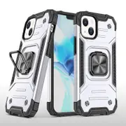 MCC Shockproof iPhone 13 mini Heavy Duty Case Cover Tough Apple Ring [Silver]