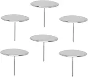 Cabilock 6pcs Stainless Steel Cake Flower Nails Reusable Pastry Decorating Tools for Cake Decor for Parties Festivals Baking Enthusiasts