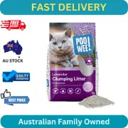 Clumping Lavender Cat Litter 15Kg Scoopable Odour Neutraliser Easy Clean