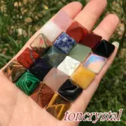 10pcs Top Mix Mini Natural Quartz Pyramid Crystal Tower Point Reiki Healing Gift