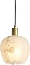 Modern Pendant Lighting Ceiling Fixture Marble Hanging Lamp Shade in Flower Shape