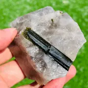 340g Natural Green Tourmaline Quartz Crystal Rough Mineral Specimen Healing