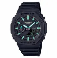 在飛比找Yahoo!奇摩拍賣優惠-CASIO 卡西歐 G-SHOCK 農家橡樹雙顯手錶(黑綠色